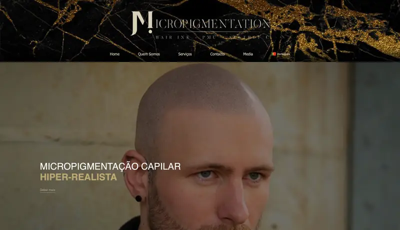 Website JMicroPigmentation — Estética · Site institucional